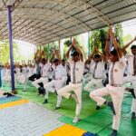 गुरूकुल में अन्तर्राष्ट्रीय योग दिवस पर किया गया उत्साहवर्धक योगासन