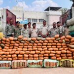 5 करोड़ का गांजा सहित कंटेनर जब्त, कबीरधाम पुलिस की कार्रवाई